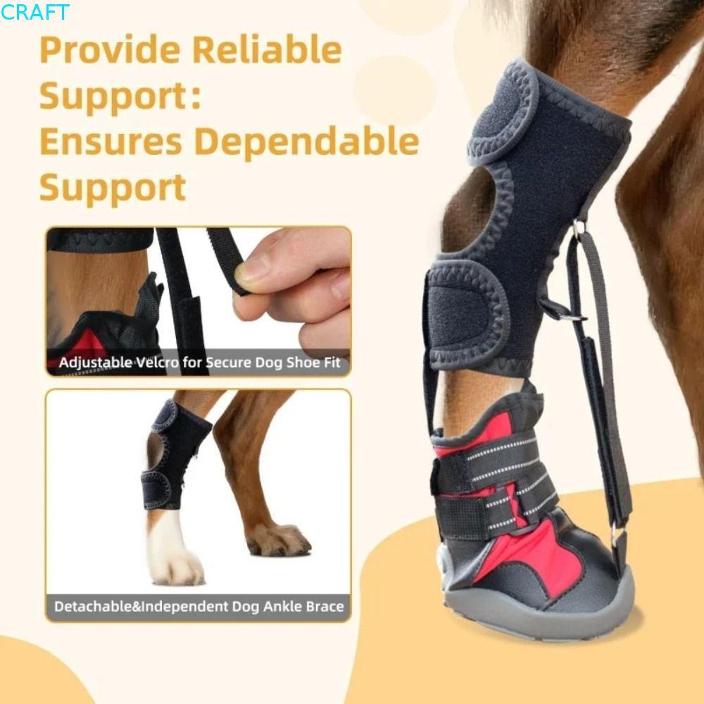 CRAFT Corrective รองเท้าสุนัข,พร้อม Reel Breathable Drop Foot Brace สําหรับสุนัข, Anti Dirty Strap-O