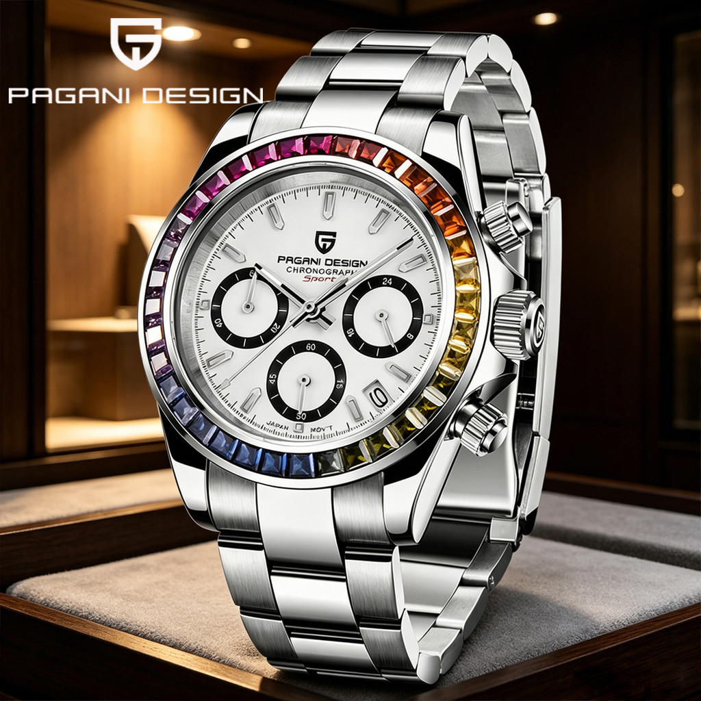 PAGANI DESIGN นาฬิกาผู้ชายควอตซ์คลาสสิก 40 มม. ใหม่ นาฬิกาธุรกิจสำหรับผู้ชาย แบรนด์หรู นาฬิกาผู้ชายโ