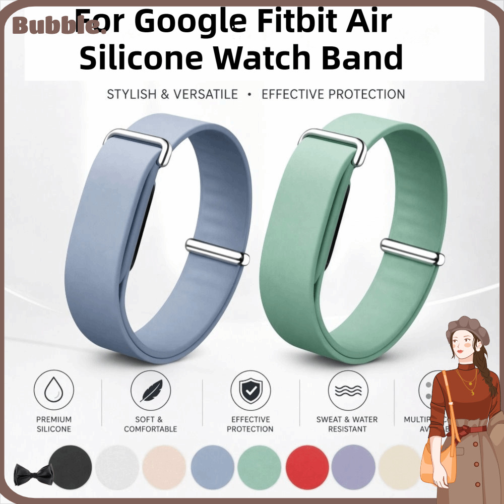 สายรัดข้อมือ Google Fitbit Air ซิลิโคนนุ่ม ห่วงออกแบบ ปรับเปลี่ยนได้ สำหรับออกกำลังกาย ผู้ชาย ผู้หญิง คุณภาพสูง