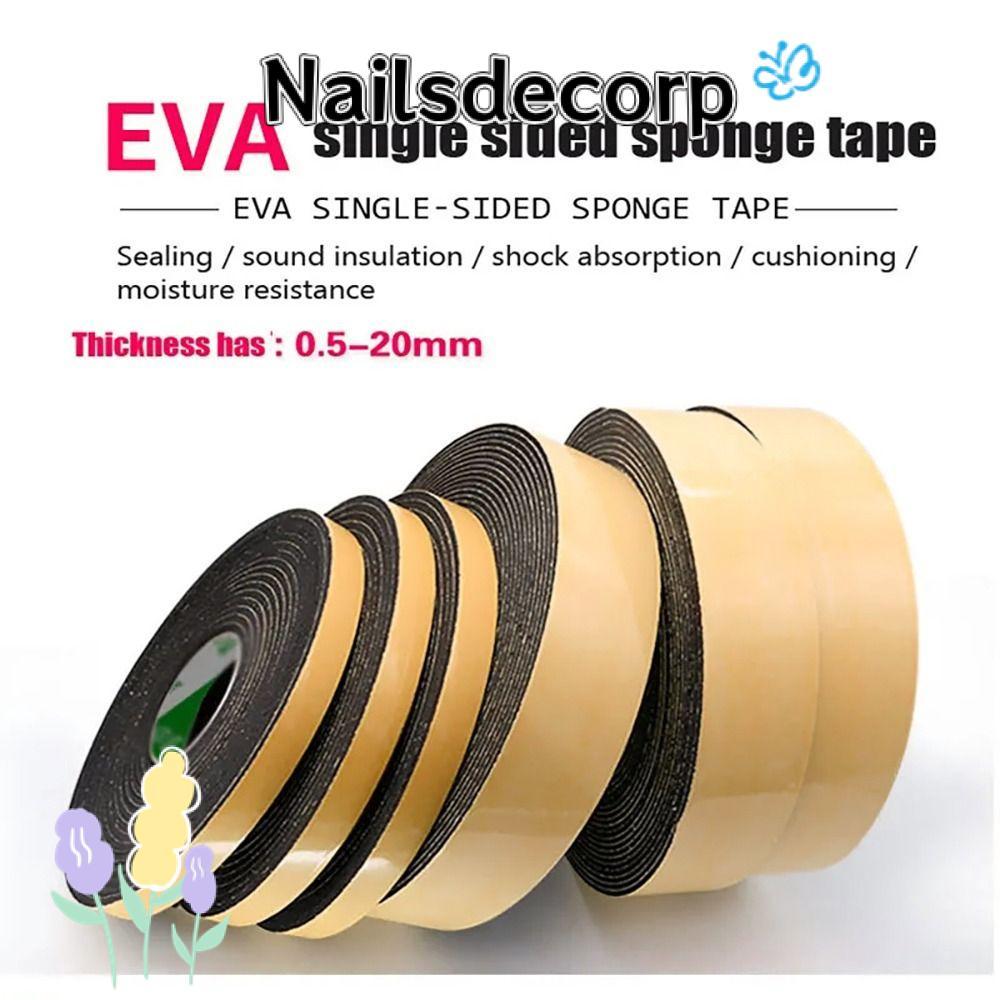 NAILS 10M ยางซีลแถบด้านเดียว Anti-collision หนา 1-5 มม.EVA