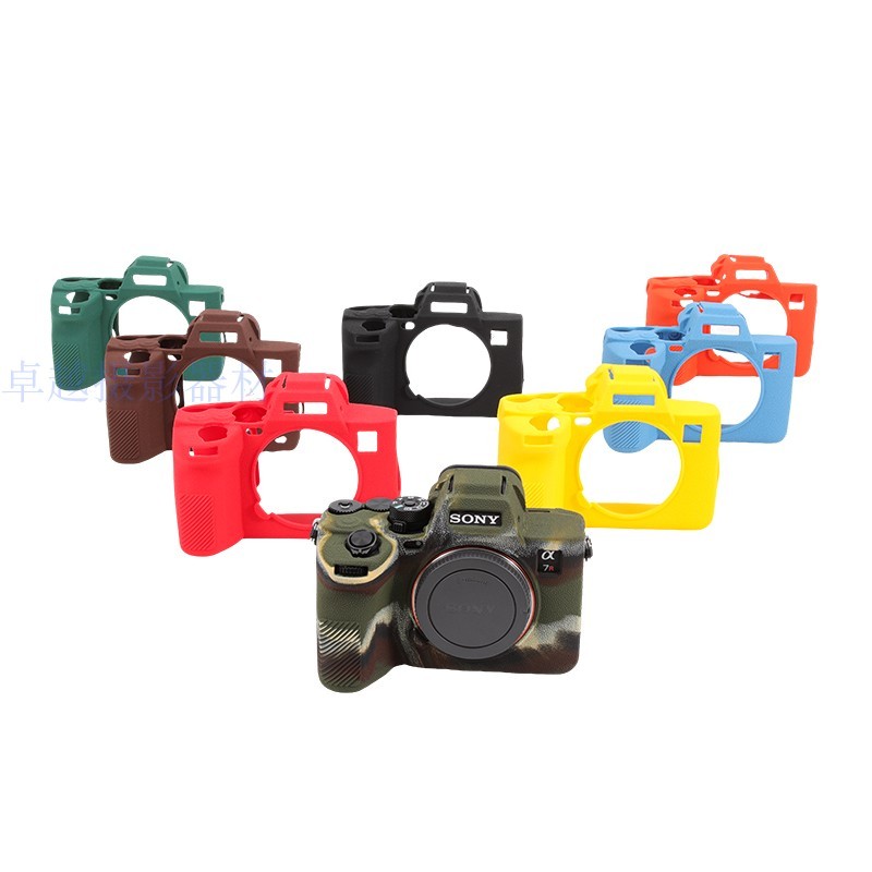 เหมาะสําหรับ Sony A6700 A7R5 A7C2 Canon R50 R62 R8 ลายลิ้นจี่เคสซิลิโคนกระเป๋ากล้องป้องกัน