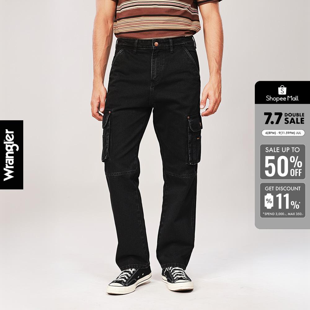 WRANGLER กางเกงยีนส์ผู้ชาย คอลเลคชั่น Wrangler Legends เอวกลาง ทรงตรง รุ่น WR S226MCARN09 สีดำ