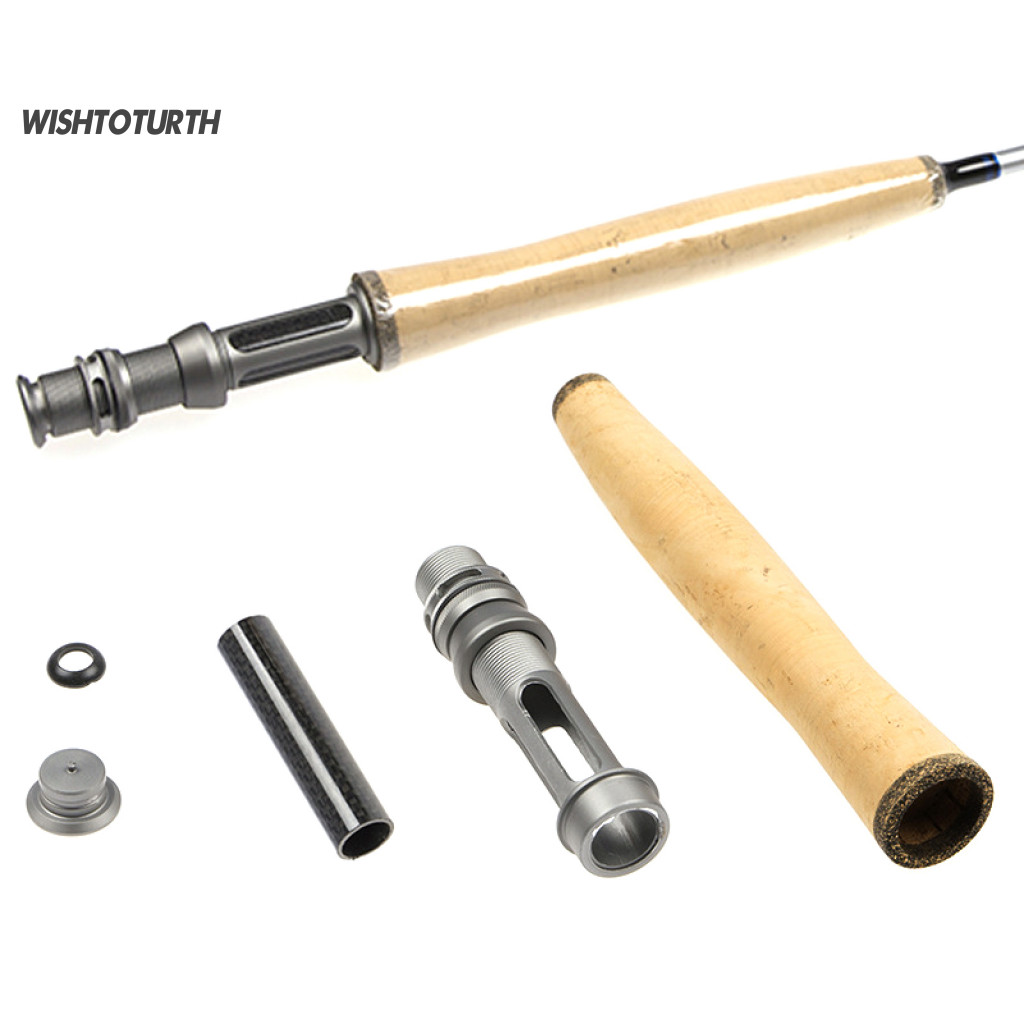 ☼WT 1 ชุด FLY ตกปลากลางแจ้ง Spinning Rod Handle ล้อ Reel ที่นั่ง DIY Cork Grip Kit