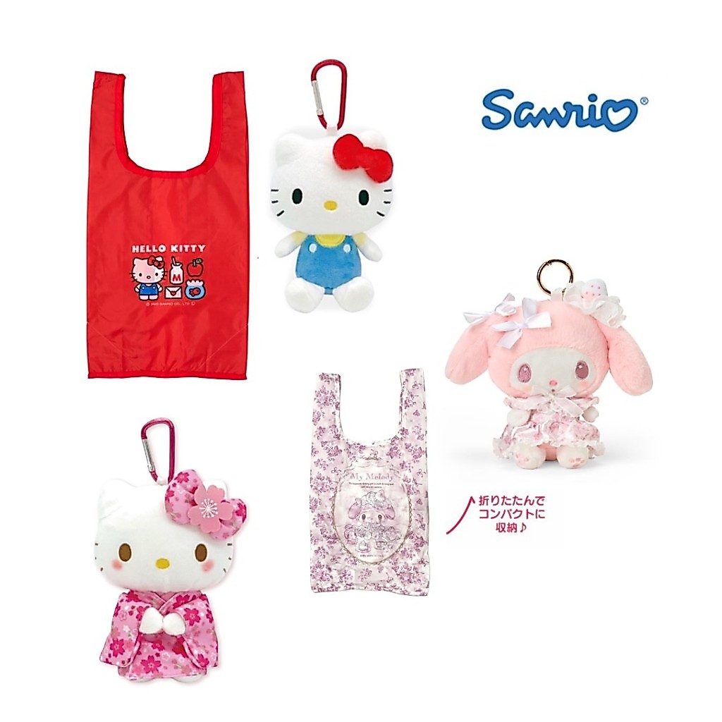SANRIO HELLO KITTY/ MY MELODY KIMONO MASCOT ECO BAG