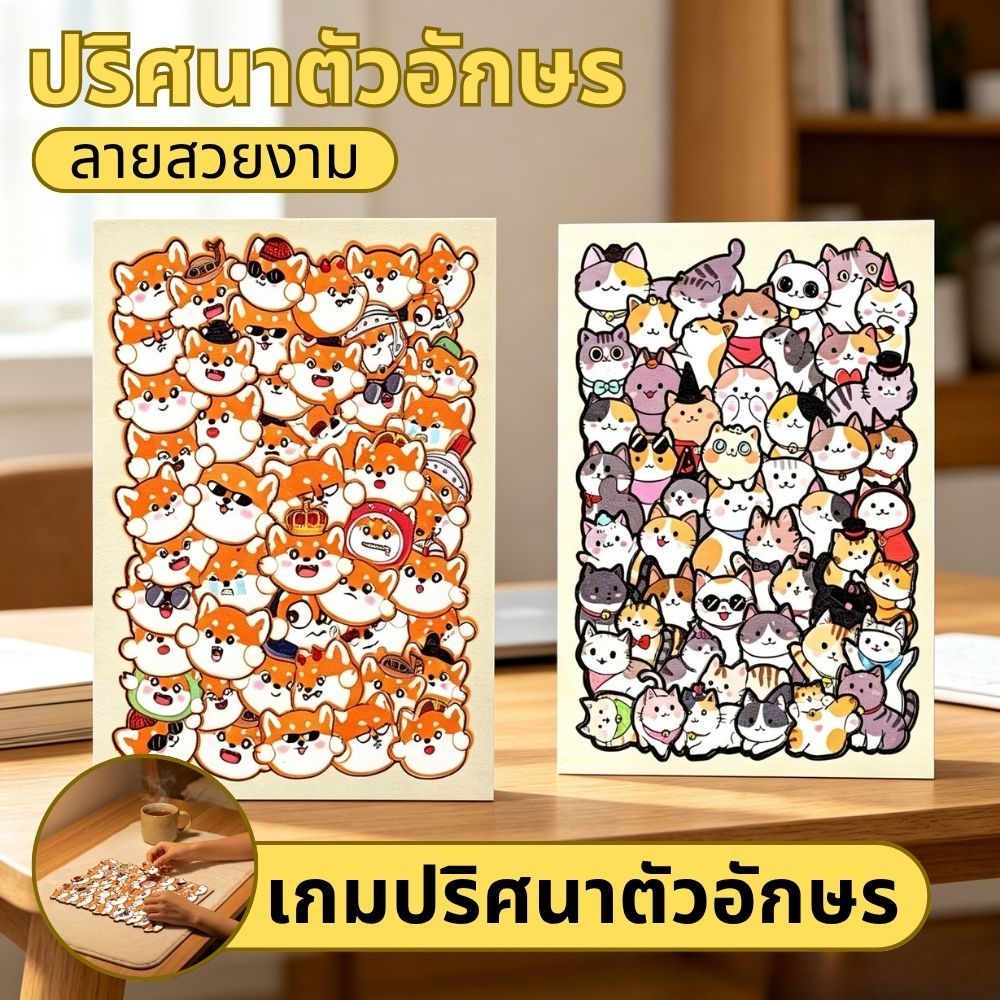 ทางจิ๊กซอว์รูปแมว,สัตว์ปริศนาสุนัขแมวปริศนาไม้,สร้างสรรค์ ทําเอง ประกอบสีตกแต่งบ้านที่ไม่ซ้ํากันผิดปกติปริศนาของเล่นเด