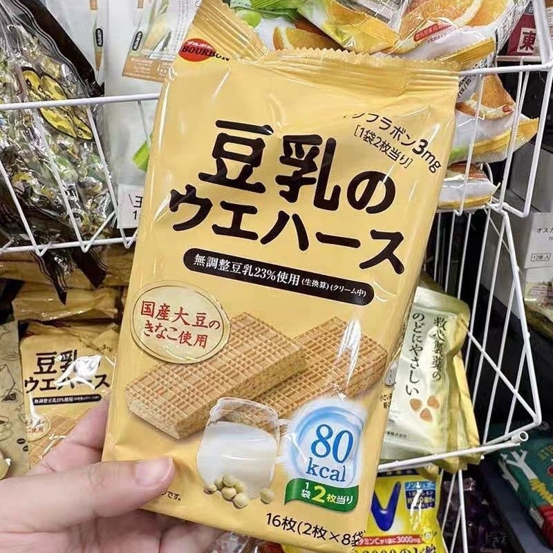 Bourbon Bourbon บิสกิตเวเฟอร์นมถั่วเหลืองไขมันต่ําแคลอโลรีต่ําของว่างของว่างของว่าง 07005