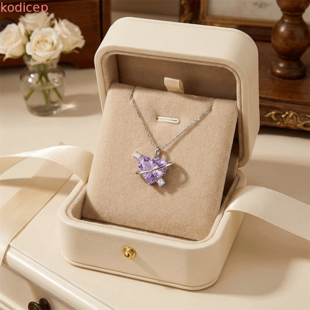 KODICEP1 Love Sphere Necklace, Y2K Heart Influencer-Style Heart Necklace, Light Luxury Design Sweet 