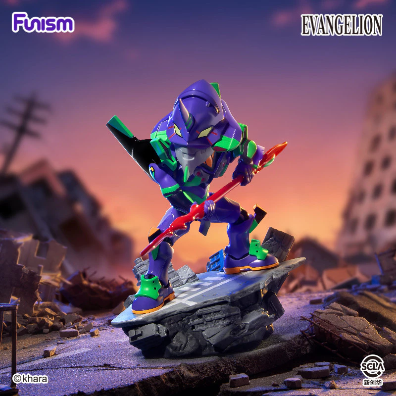 FUNISM EVA กล่องตาบอด Vol 2 Collectible Mystery Anime Action Figures Limited Series น่ารักตัวอักษร Figurines ตกแต่งห้องของขวัญวันหยุดสําหรับคนรักอะนิเมะ