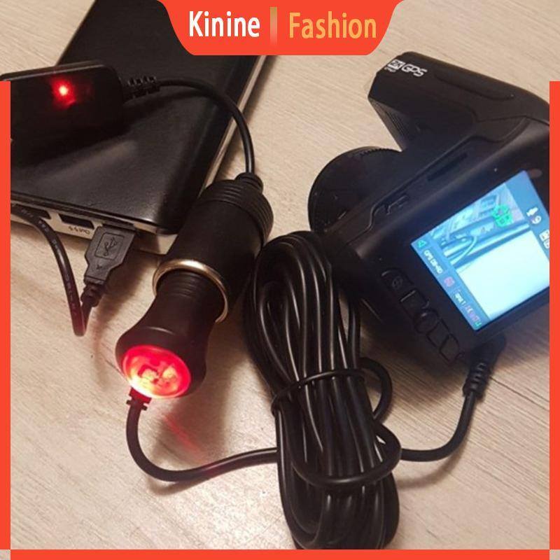 KIN 5V 2A USB ถึง 12V ไฟแช็กซ็อกเก็ต USB ไฟแช็กชายกับหญิง