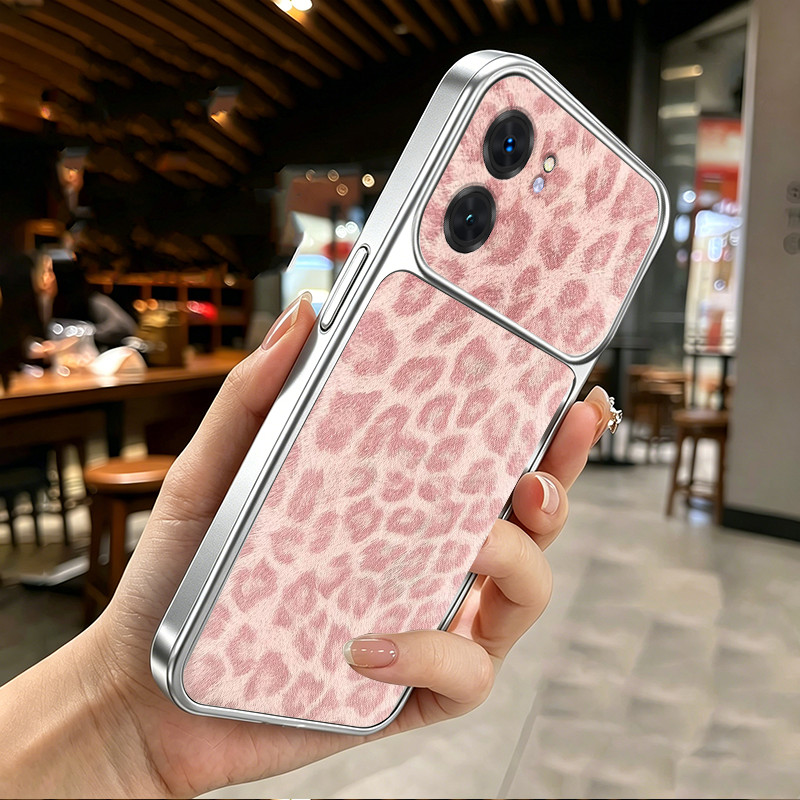 สําหรับ OPPO a6x A6 PRO 4g A6t a6S A6c PRO A6 5g โทรศัพท์กรณี Softcase ซิลิโคนกันกระแทกใหม่ออกแบบความงามน่ารักสีชมพูเสือดาวพิมพ์สําหรับสาว DSCBW1