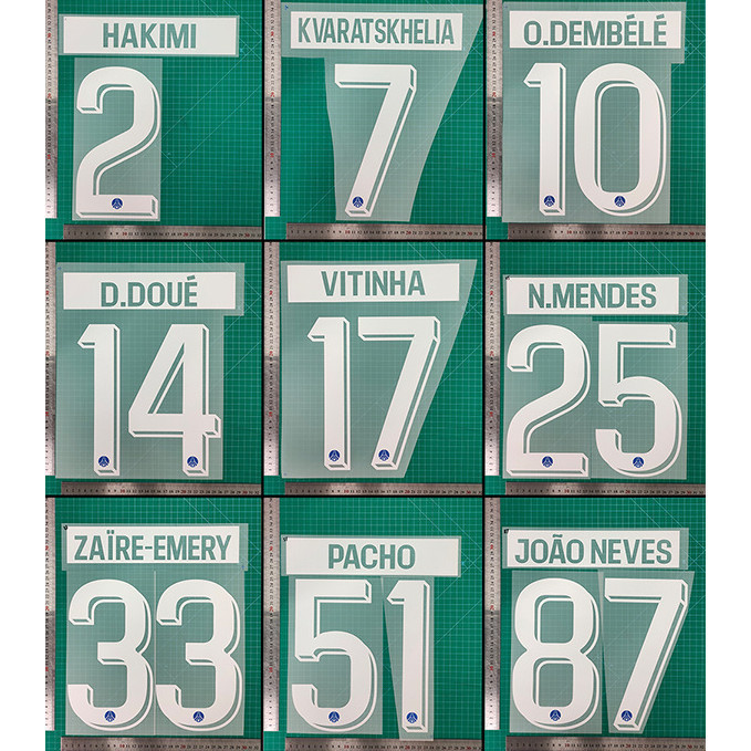 26-27 Paris Home Champions League แพทช์เสื้อถ่ายโอนความร้อนสําหรับผู้ใหญ่ (PVC/PET)DTF