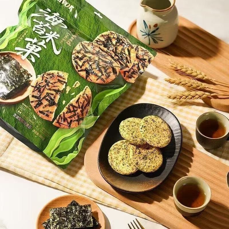 Golden Language Seaweed Flavour Rice Crackers Golden Language Biscuits Japanese Style Shanghai Japan