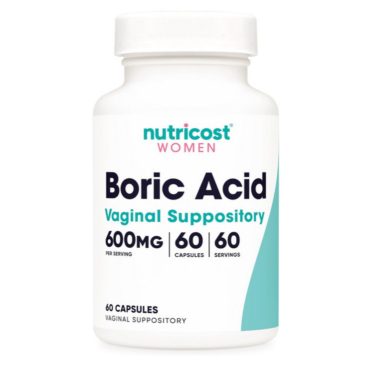 Nutricost, Women, Boric Acid, Vaginal Suppository, 00 mg , 0 Capsules