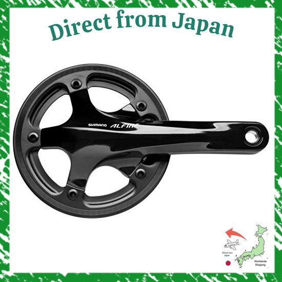 Direct From Japan Shimano (SHIMANO) ALFINE FC-S501 Crankset with Chain Guard, Double, Black EFCS501C