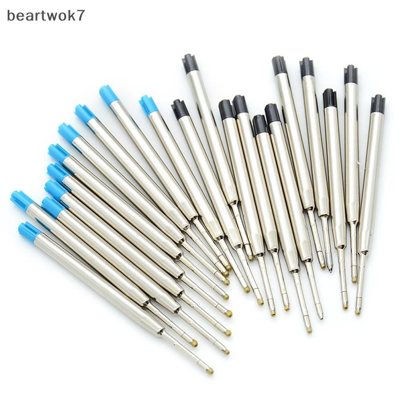Beartwok7] 10 ชิ้นหมึกสีฟ้า parker สไตล์มาตรฐาน 1.0 มม.ปากกาลูกลื่นเติม nib กลางใหม่