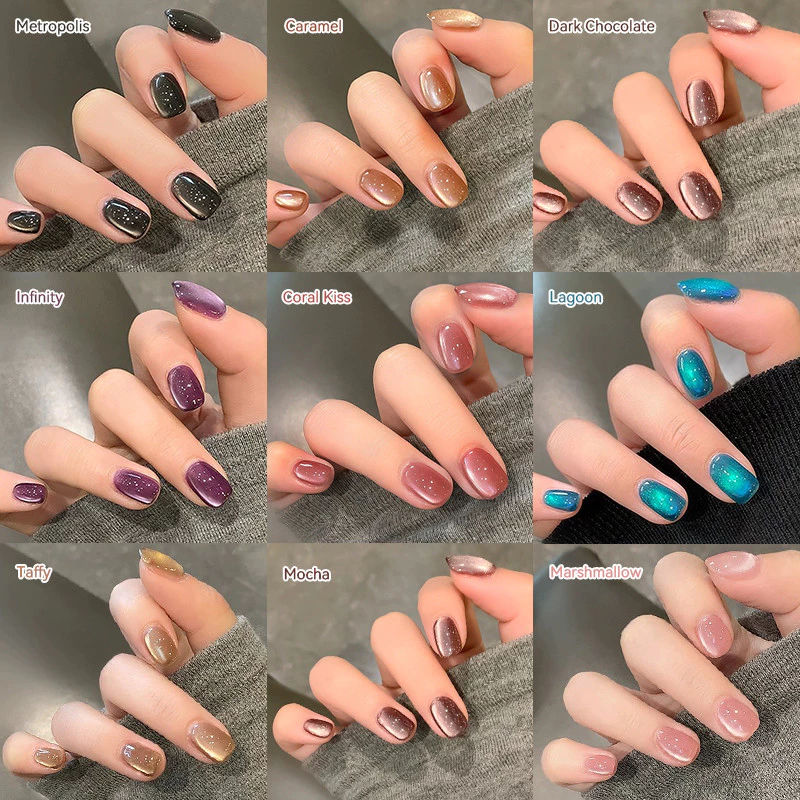 【Local】5 IN 1 แมวตาแม่เหล็กเจล 12ML 1 ขั้นตอนเจลสีแดง Series เล็บแต่งเล็บ Soak Off LED UV เจลเล็บวานิช