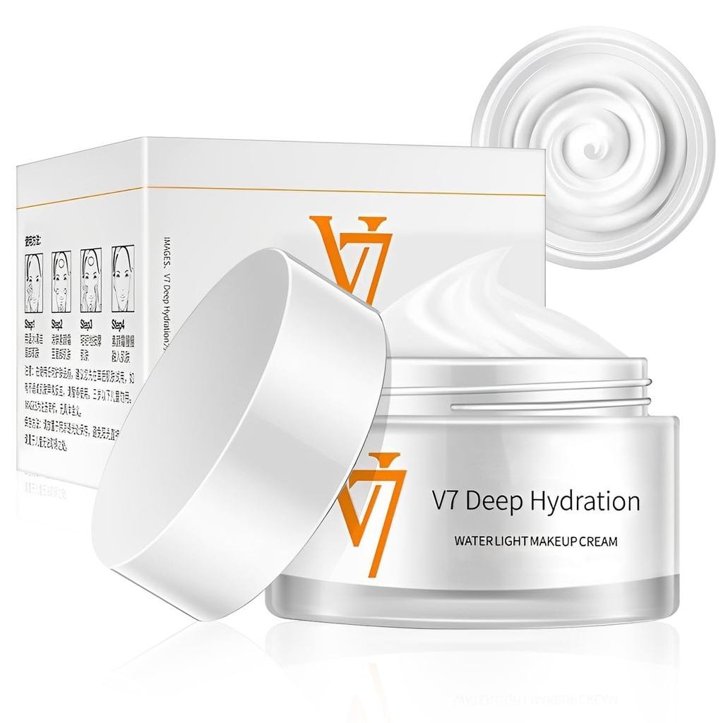 Rednow Moisturizing Cream,V7 Deep Hydration Waterlight Makeup Cream, V7 Korea Cream Face Moisturizer