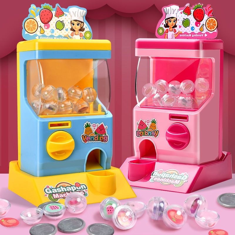 Gashapon Machine Vending Machine เครื่องดื่ม diy จําลองเครื่องบันทึกเงินสด Play House ของเล่นเด็กผู้