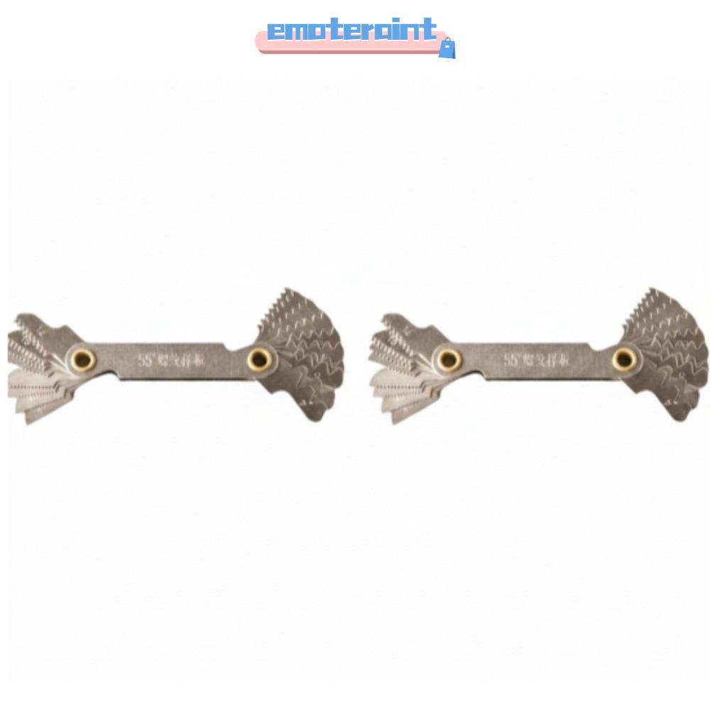 EMOTEEPH 2 ชิ้นสกรู Pitch Gauge, เหล็กคาร์บอน Imperial Thread Pitch Thread Gauge, 0.5-7.0 มม.ช่วง 55