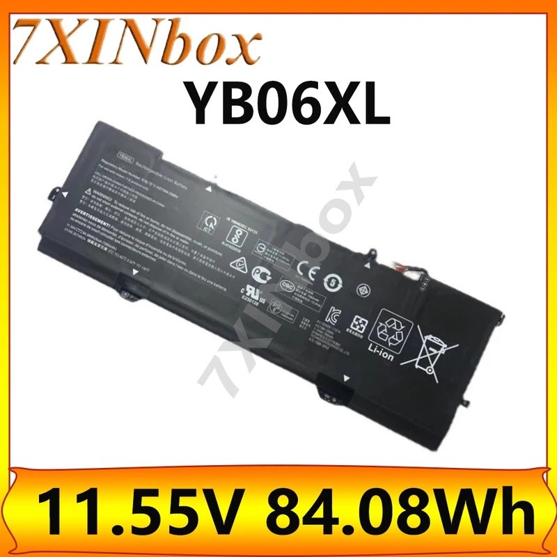 7XINbox YB06XL 11.55V 84.08Wh แบตเตอรี่แล็ปท็อปสําหรับ HP Spectre X360 15-CH 15-CH00TX HSTNN-DB8V 15