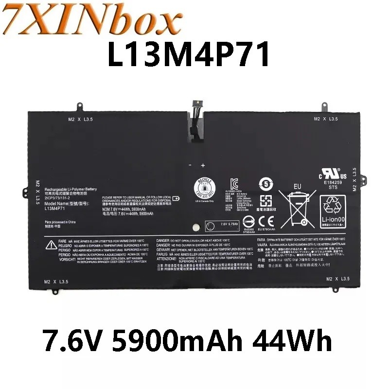 7XINbox L13M4P71 7.6V 5900mAh 44Wh แบตเตอรี่สําหรับ YOGA 3 PRO L14S4P71 1370 Pro-5Y71 Pro-I5Y51 Pro-