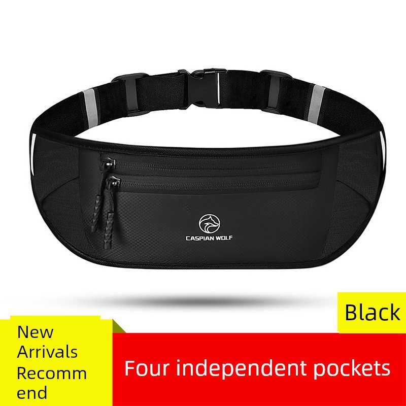 Rihai Wolf Running Belt Bag Men Women Sweat-Proof Sports Mobile Phone Belt Bag Marathon Fitness Belt
