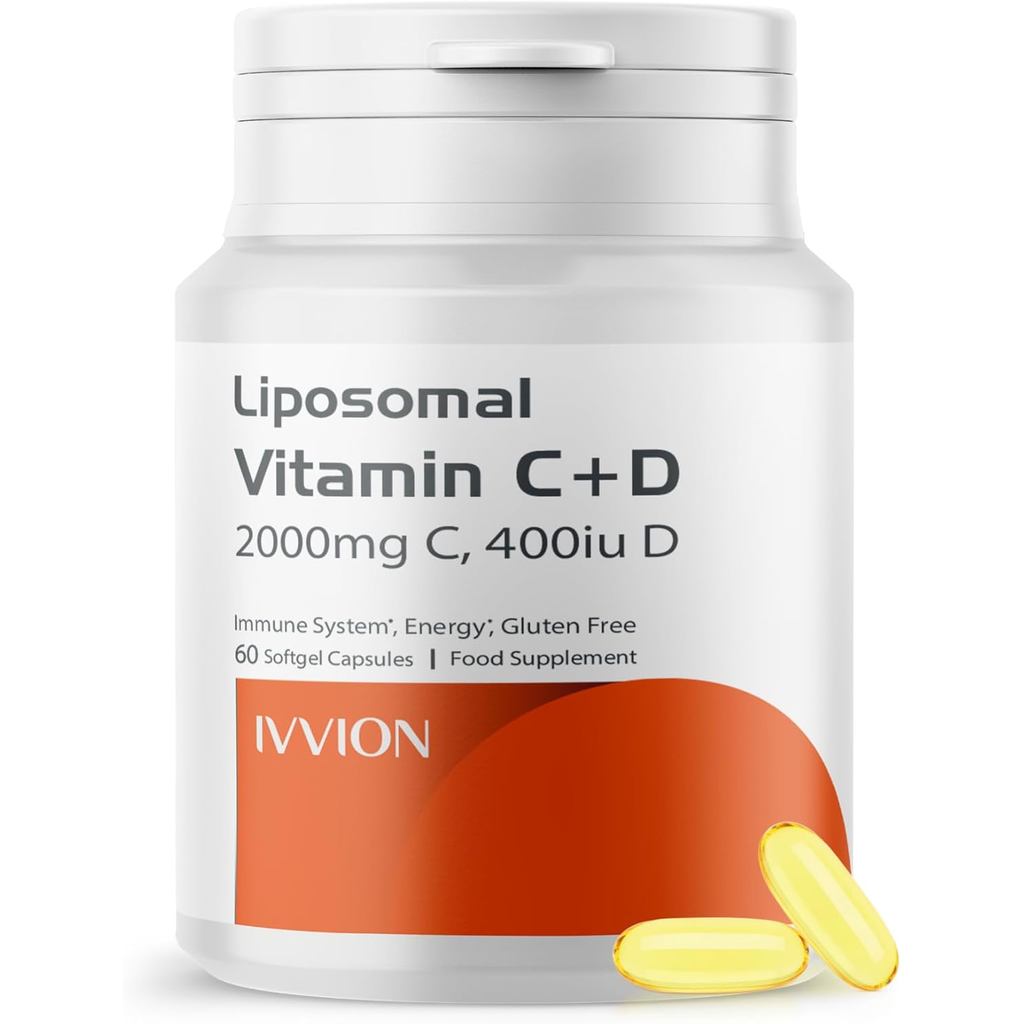 Liposomal Vitamin C 2000mg + Vitamin D3 400IU - ซอฟท์เจลประสิทธิภาพสูง | รองรับภูมิคุ้มกัน สารต้านอน