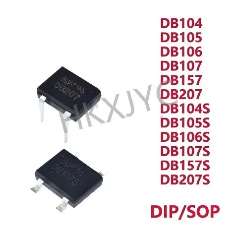 5PCS DB104 DB105 DB106 DB107 DB157 DB207 DIP4 DB104S DB105S DB106S DB107S DB157S DB207S SOP4 Rectifi
