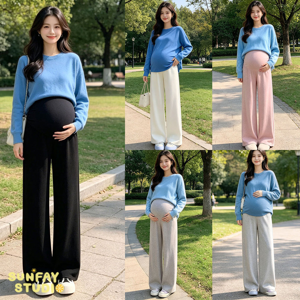 กางเกงคนท้องขากว้างรุ่นใหม่ ใส่สบายไม่รัดพุง
