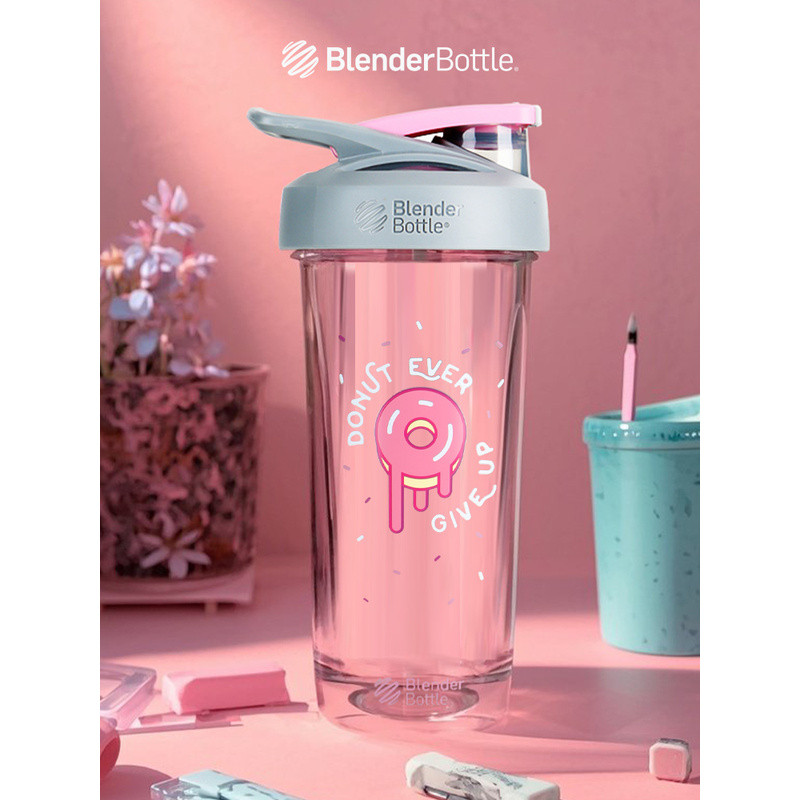 Blenderbottle Donut Fitness Sports Water Cup Milkshake Protein Powder Shaker Cup Stirring Girl Cup