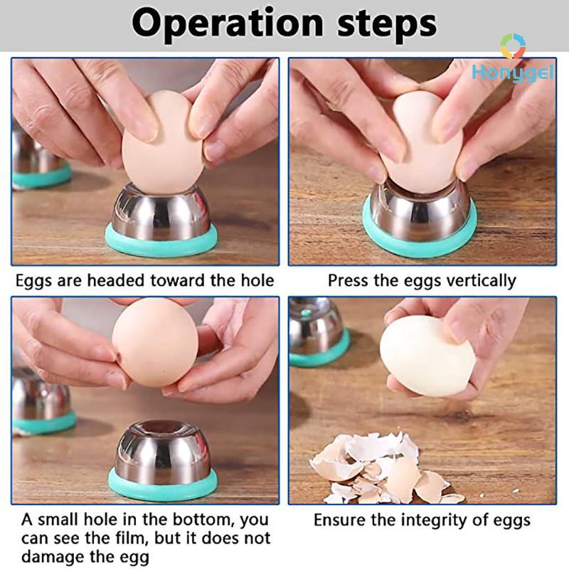 {Honyge1} Egg Piercer สําหรับไข่ต้มแข็ง Stainless Steel Egg Priers Egg Separator Tool ใหม่