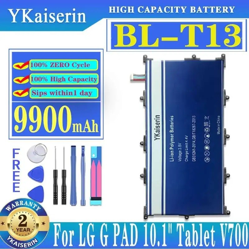 แบตเตอรี่แท็บเล็ต 9900Mah สําหรับ LG G Pad 10.1 "V700 BL-T13 BL T13 Stable