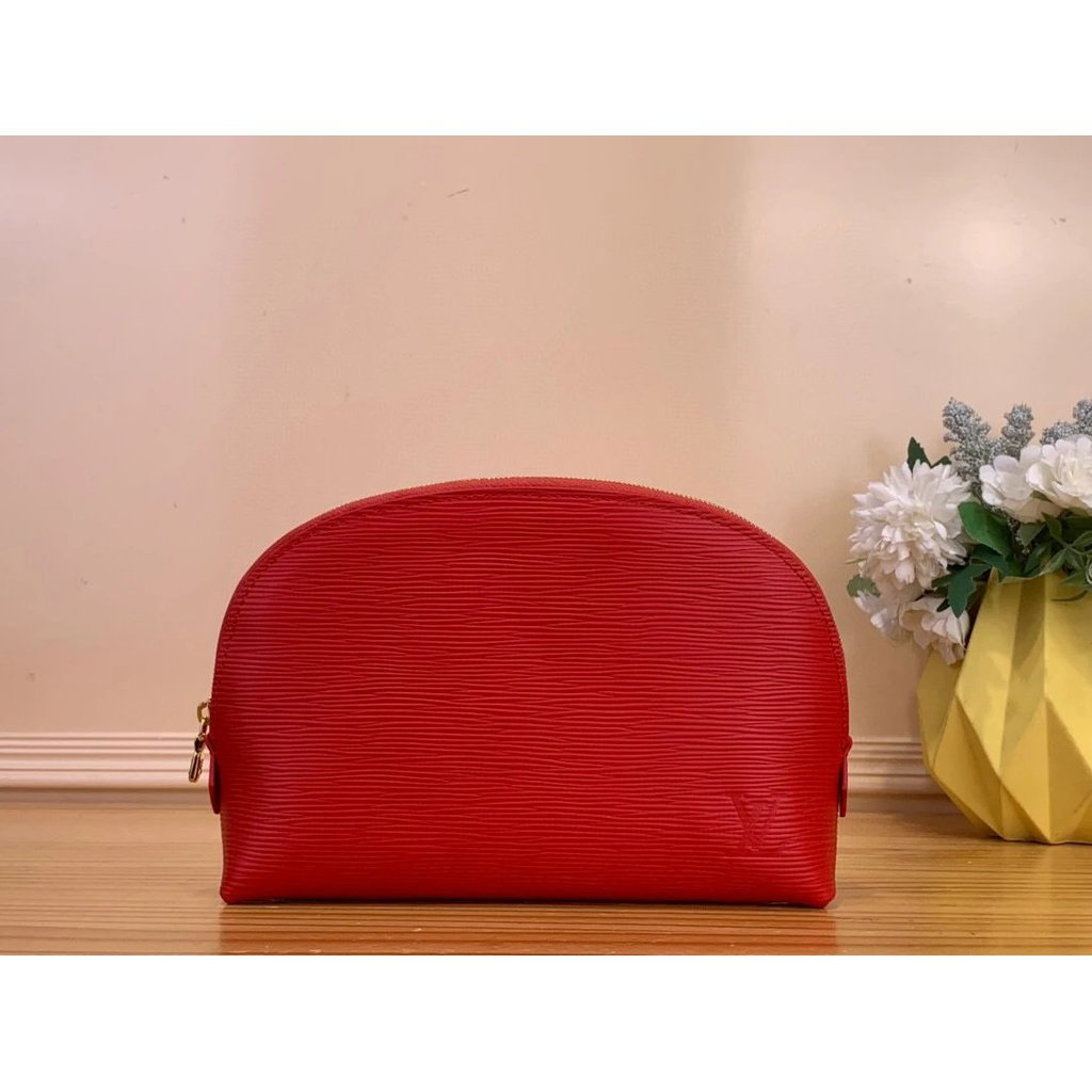 Top [POCHETTECOSMÉ TIQUE กระเป๋าเครื่องสําอางขนาดกลาง] m15201 Maroon m15197 Red m15198 สีชมพู/รุ่นระ