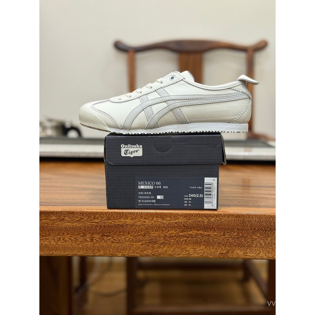 2026Asics Onitsuka Tiger รองเท้า/Onitsuka Tiger Mexico 66 รองเท้าผ้าใบรองเท้าผ้าใบ Anti-Slip ผู้ชายผ