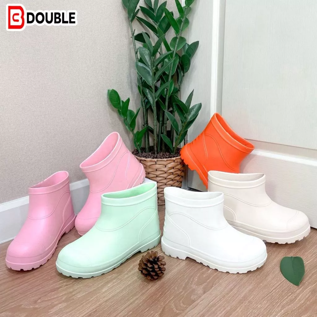 🔥รองเท้าบูทสั้น EVA กันน้ำ น้ำหนักเบา ใส่สบาย สำหรับทำสวน ล้างบ้าน เดินฝน มีให้เลือก 5 สี รุ่น CT607 BB Double