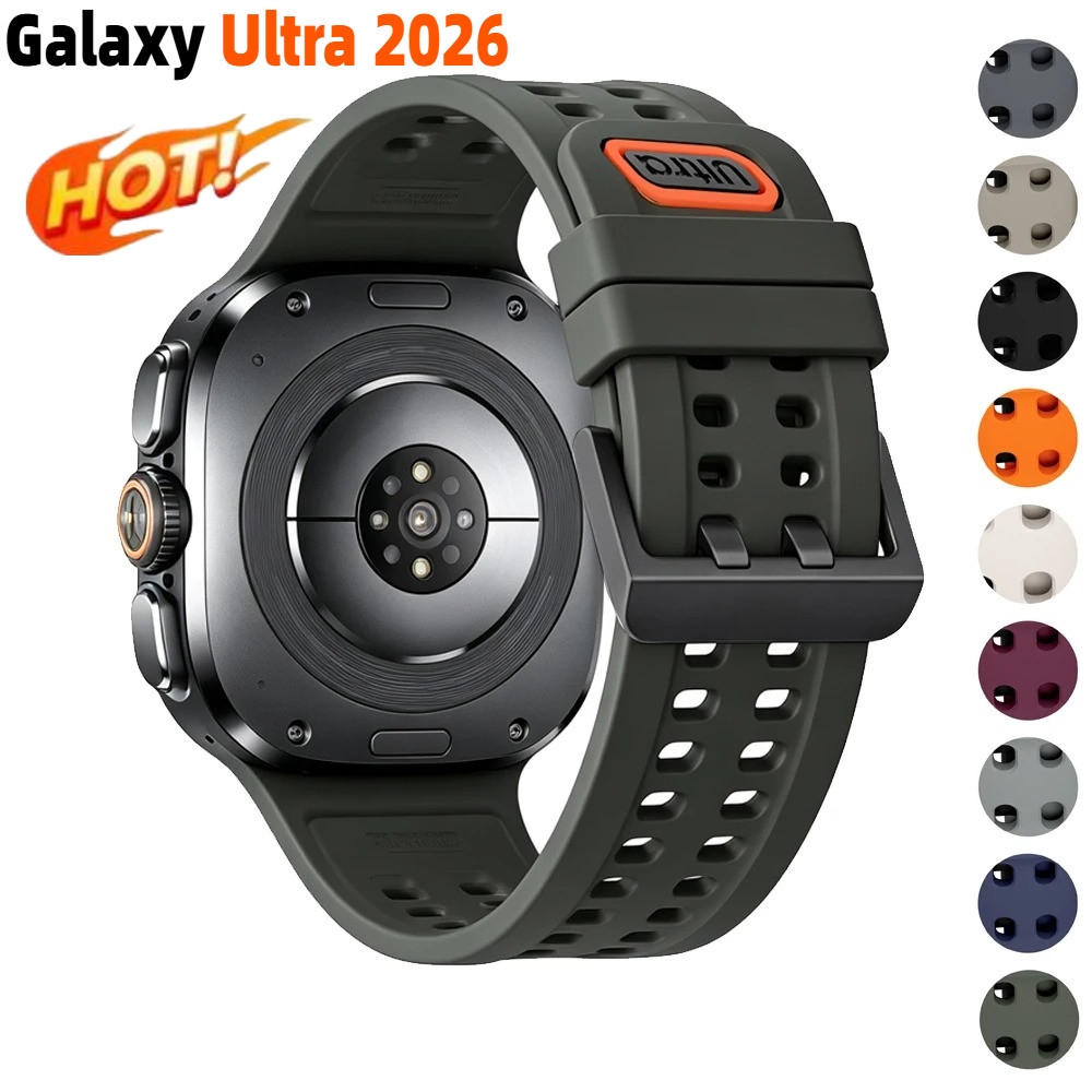 Original 1:1 สายซิลิโคนสําหรับ Samsung Galaxy Watch Ultra3 2 สาย 47 มม.กีฬาสร้อยข้อมือ correa Galaxy นาฬิกา 2026 Ultra (2025/2024)