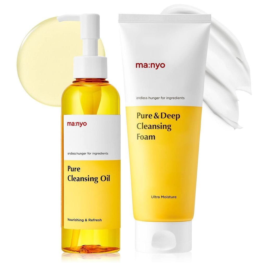 Wanuo Dual-Action Cleaning Kit - Pure Oil 6.7Ounce + Pure Deep 6.7Ounce,น้ํายาทําความสะอาดผิวหน้าเกา