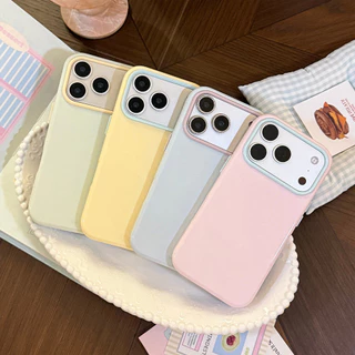 เคสมือถือ For iPhone 13 17 Pro Max Case For iPhone 15 14 16 Pro Max 15 Pro Max เคสโทรศัพท์ลายมาการองสีสันสดใสน่ารักสดใส