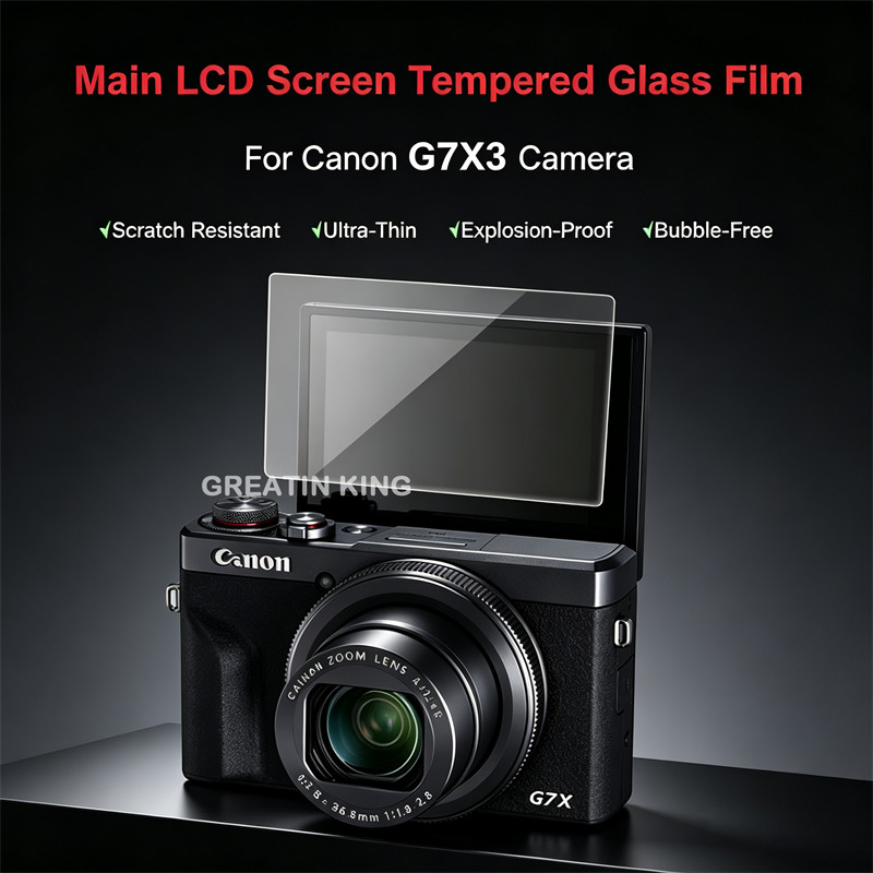 กล้องป้องกันหน้าจอสําหรับ Canon G7X3 G7X III G7X Mark3 MarkIII Anti Scratch กล้องกระจกนิรภัยฟิล์ม LC