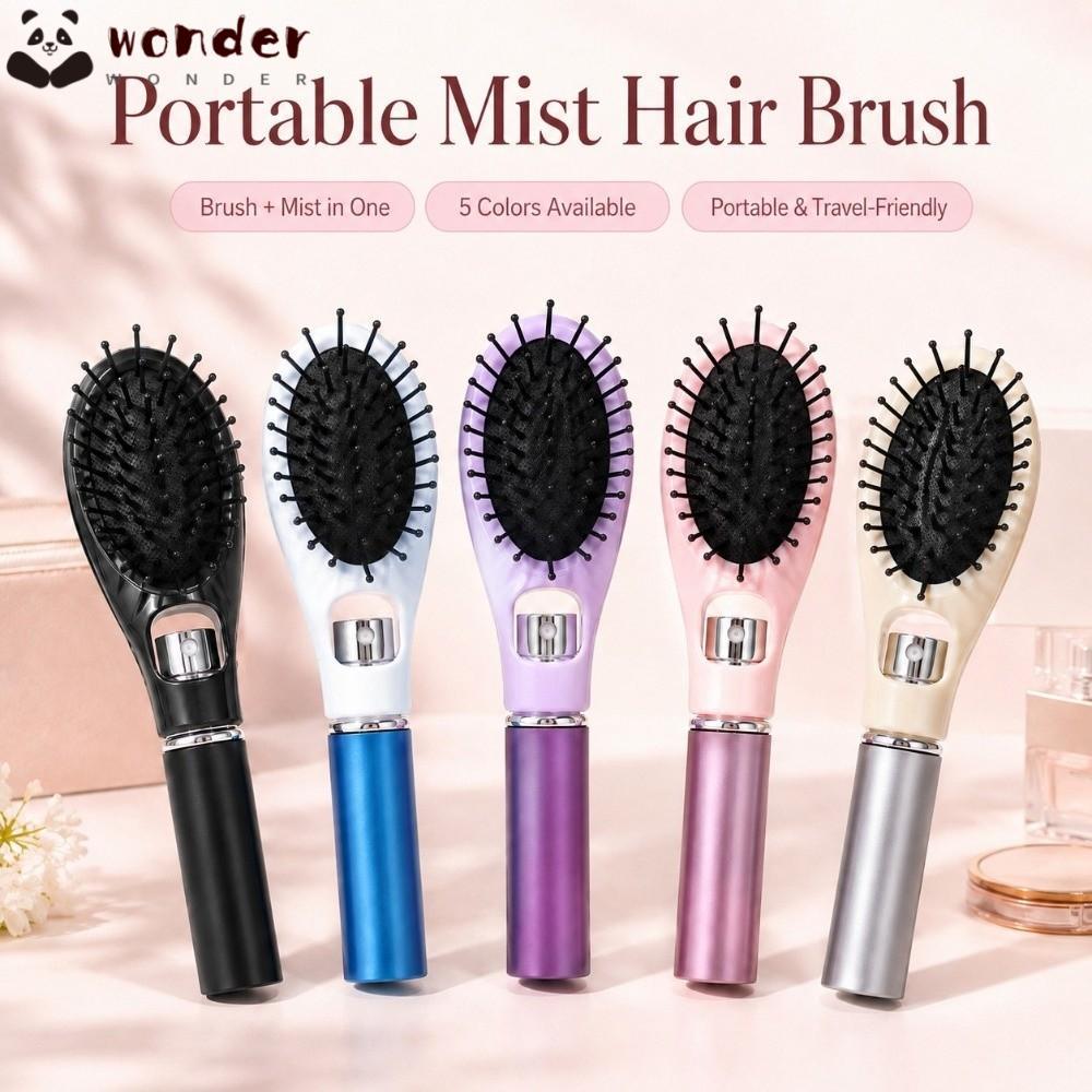 WONDER สเปรย์แปรงผม,สเปรย์ในตัว Fine Mist Misting Hair Brush, Air Cushion Scalp Massage Anti-Static 