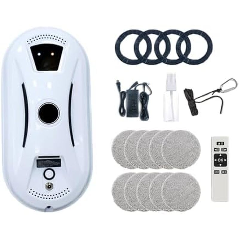 RAINPOT SAKER หุ่นยนต์ทําความสะอาดหน้าต่างอัจฉริยะอัตโนมัติ - แผ่นปั่นคู่ 90W พร้อม AI Smart Path & 
