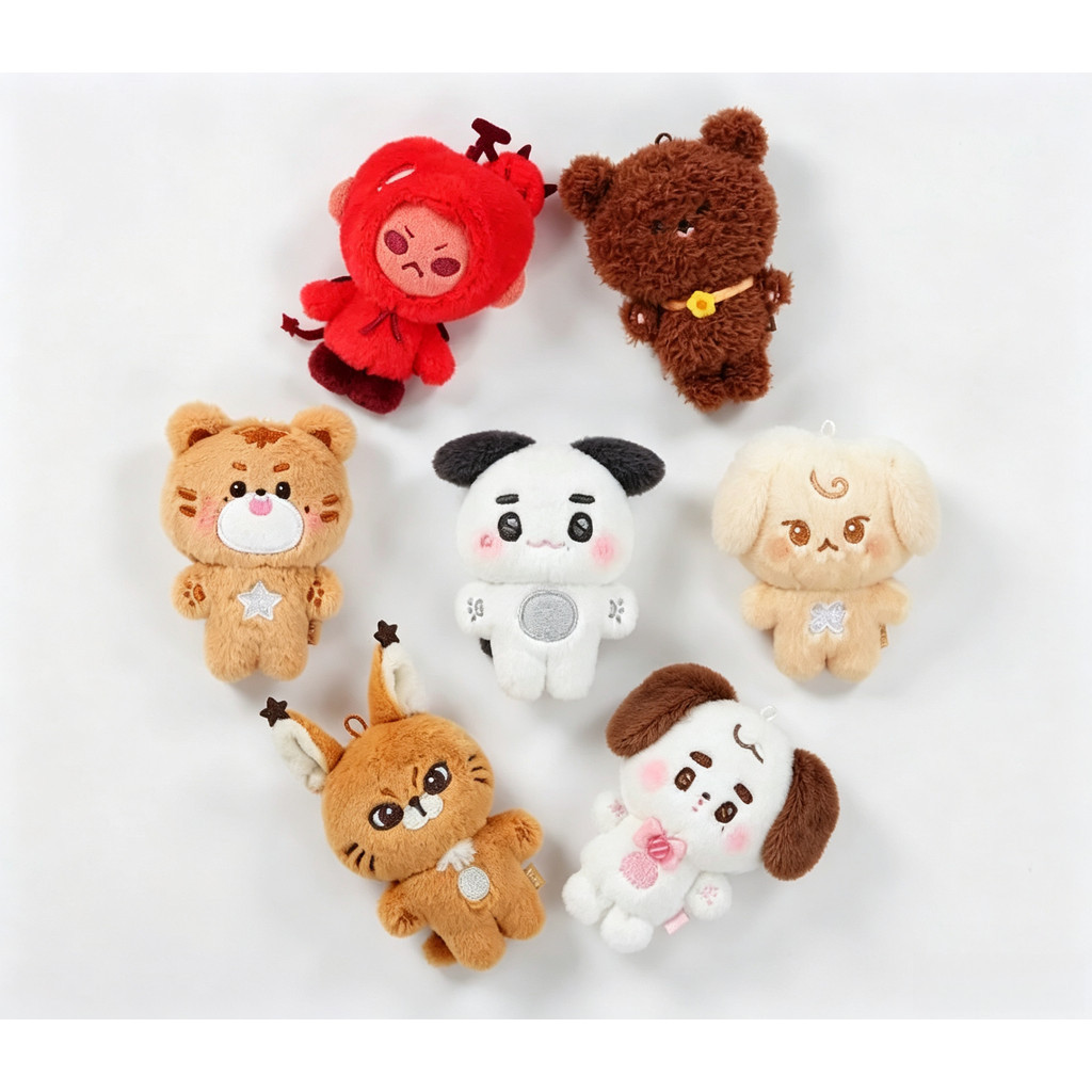 【พร้อมส่ง】nct wish doll NCT127 Johnny,Yuta,Doyoung,Jungwoo,Mark,Haechan 10cm ตุ๊กตา SOM-MOONG-CHILL 