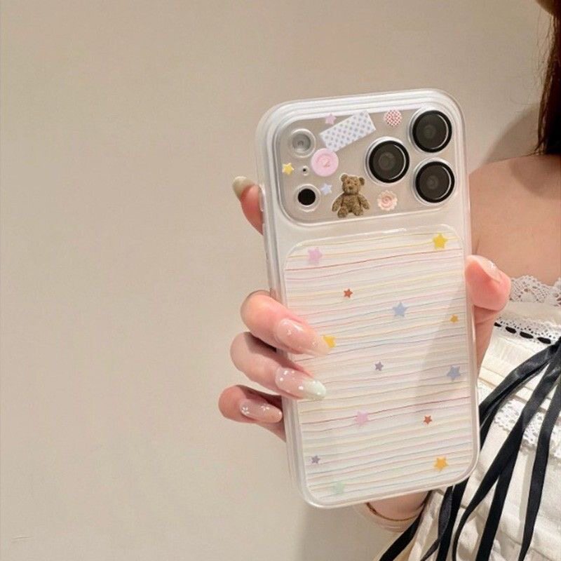 สีสันลาย Little Stars เหมาะสําหรับ Samsung s25ultra เคสโทรศัพท์ s26 + s24fe High-End Sense s23 + s22 + สไตล์เกาหลี s21fe ผู้หญิง a56a27 หรูหรา a07a36 รูขนาดใหญ่ a37a57