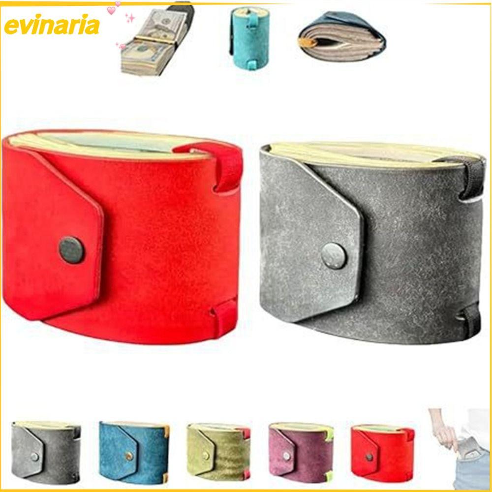 EVINARIA Wrap Wallet, Money Wallet Organizer Money Holder Cash Bag, Luxury Leather Fast Cash Access 