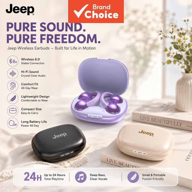 Jeep 2026 หูฟังรุ่นใหม่ล่าสุด EC042 หูฟังติดทนนาน 30 ชั่วโมงขยายชุดหูฟังเวลาเล่นชาร์จ Type-C หูฟัง HiFi เสียงสเตอริโอกันน้ํา