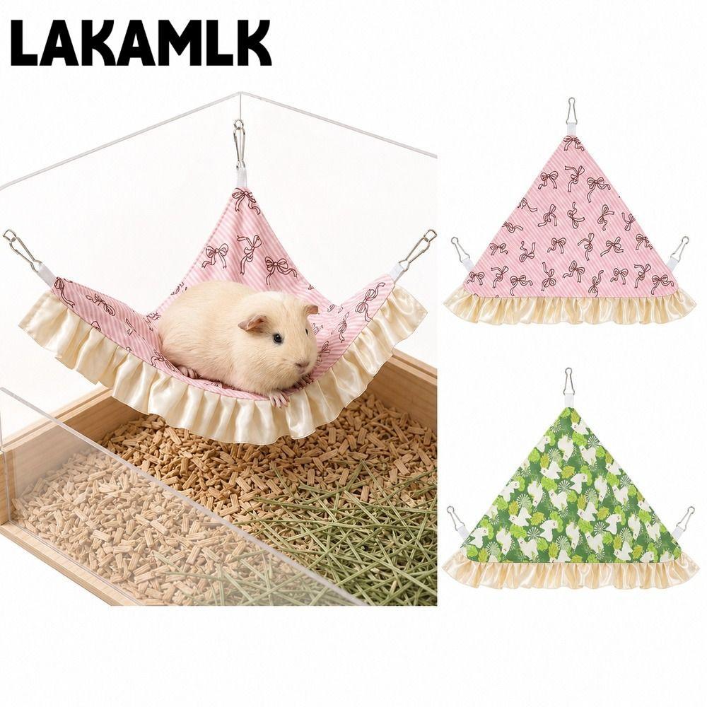 LAKAMLK PET Hammock, Breathable Corner Hanging Small Pet Hammock, Breathable Compact Metal Guinea Pi