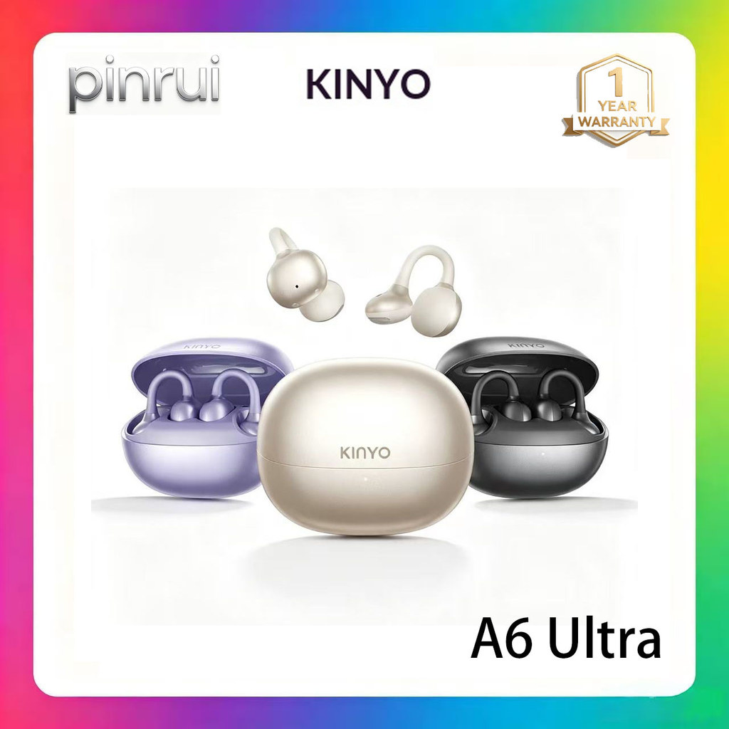 KINYO A6 Ultra หูฟังบลูทูธอินเอียร์ - 2026 รุ่นใหม่ Open Wireless Bone Conduction Gold Edition