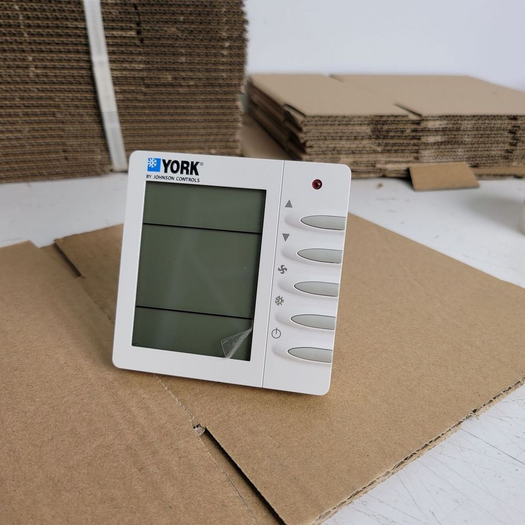 เทอร์โมสแตตแอร์น้ำ YORK แผงควบคุมจอ LCD สวิตช์ 3 ระดับพัดลมคอยล์พัดลม ยอร์ก TMS2000DB