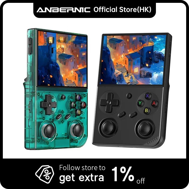 Anbernic RG35XX Pro Retro คอนโซลเกมมือถือ 3.5 นิ้วหน้าจอ IPS 64GB RG35XXPro Linux OS Player 3200mAh 