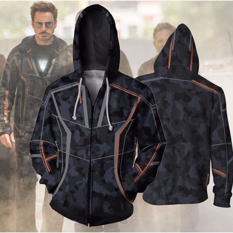 Iron Man The Avengers Hoodie Marvel Superhero Hoodies 3D zip Hoodie